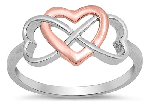 Anillo De Promesa, Con Corazón, Con Nudo De Infinito, Chapad