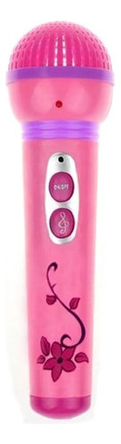 Microfone Infantil Rosa 12 Melodias - Fênix Mcr-231