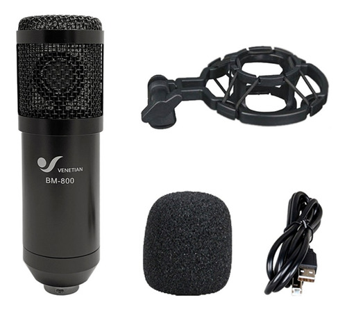 Venetian Bm-800 Microfono Condenser Usb Podcast Stream M90 