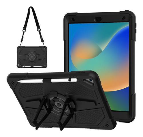 Funda Negra Con Función Atril Para iPad 10.2 2021/2020/ 2019