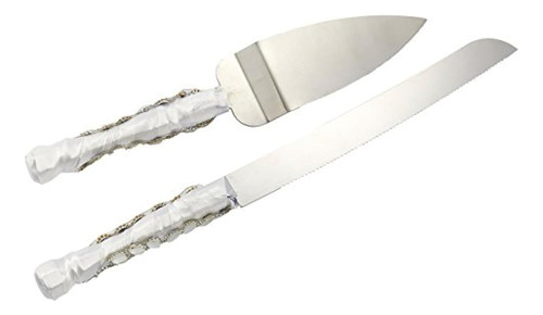 Juego De Cuchillo Y Servidor De Pastel De Color Plateado