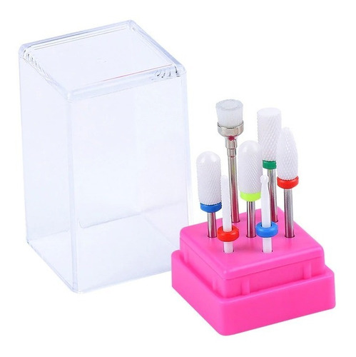 Imagen 3 de 7 de Kit Fresa Cerámica Manicura Pedicura Torno Uñas Gel Acrilico