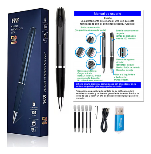 Camara Espia Oculta Pen Nanny Camera Pen Hd 1080p Video Leeboom