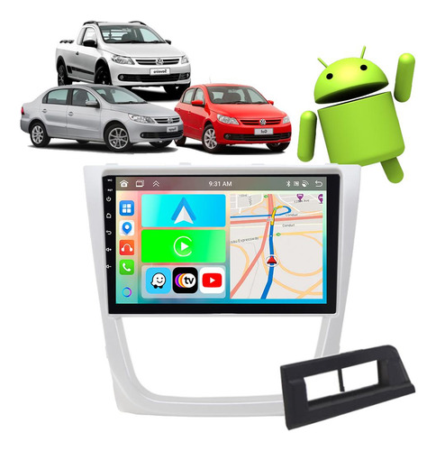 Multimídia 9 Pol Android Gol G5 2008-2012 Spotify Tv Gps Cor Prata
