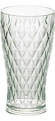 Vasos Glamour 500ml Set X9 Plástico Cristal Carol