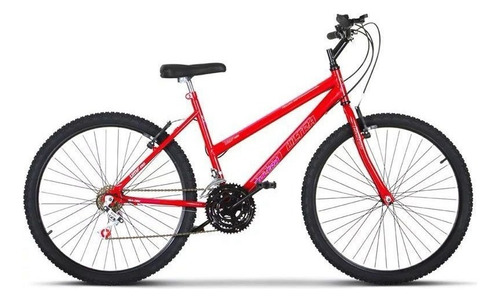 Bicicleta  de passeio Ultra Bikes Bike Aro 26 18 marchas freios v-brakes cor vermelho-ferrari