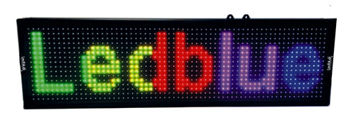 P5 Letreiro Painel Led Digital 100x20 Rgb Externo 12v Usb