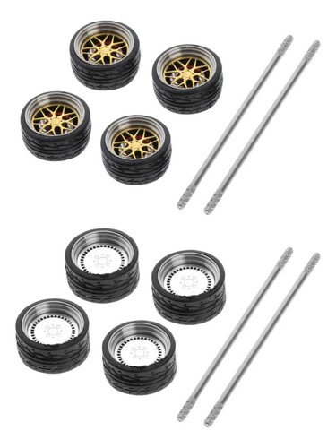 Juego De Ruedas Y Neumáticos De Coche Modelo 1:64,