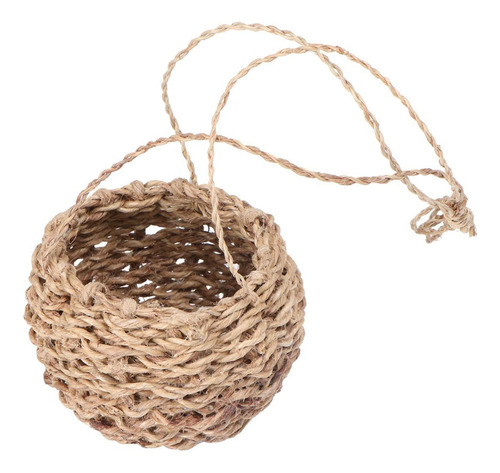 Maceta Colgante De Mimbre Para Interior