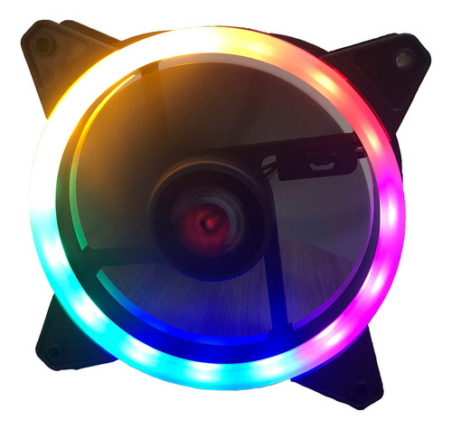 Cooler Para Pc Fan Rgb Maxxtro Gamer Rb120-01 Led Arcoiris
