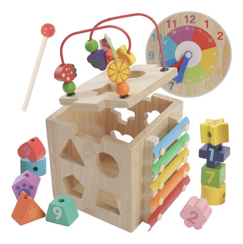 Montessori Mama Baby Activity Cube Montessori Toys For 1 Ye.