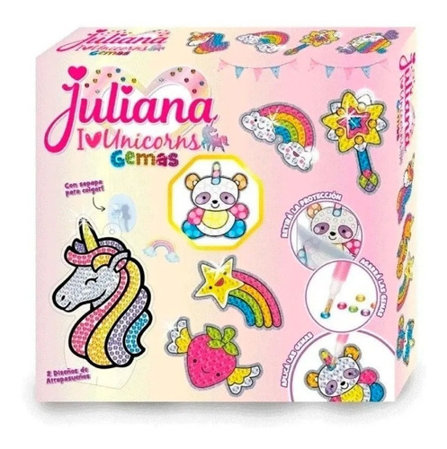 Juliana Set De Arte Con Gemas I Love Unicorns Sisjul050