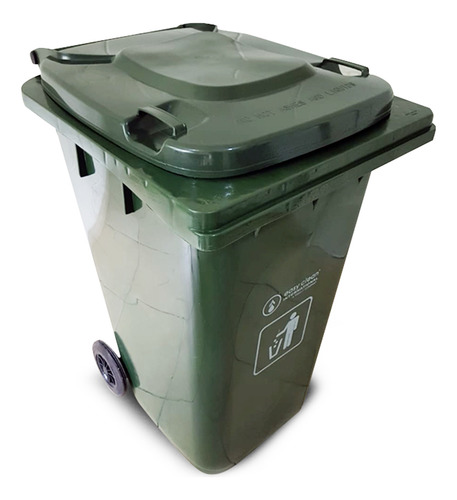 Contenedor De Residuos C/ruedas 240lts. Tacho Basura C/tapa Color Verde oscuro