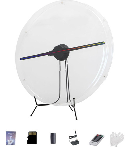 Ventilador Holográfico 3d Missyou 45cm Con Control Remoto