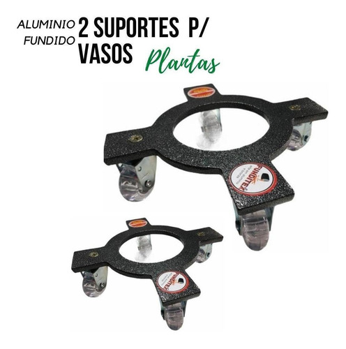 Suporte Para Plantas C Rodas De Gel Silicone 30cm 2 Unidade