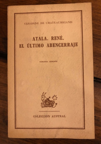 Libro Atala Rene El Ultimo Abencerraje Chateubriand, Austral