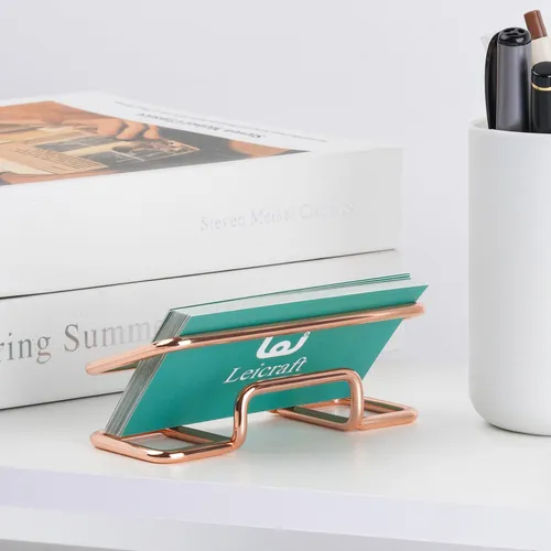 Soporte De Tarjetas De Negocios De Leicraft Para Escritorio,