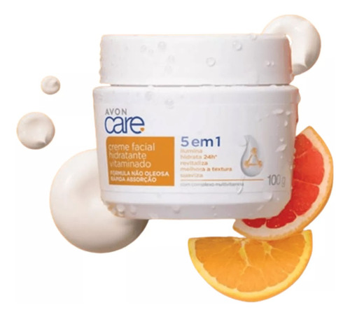 Creme Facial Avon Care Hidratante Vitaminado 5 Em 1 - 100g