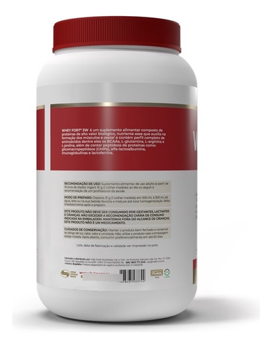 Whey Fort 3w (900g) - Sabor: Neutro Neutro