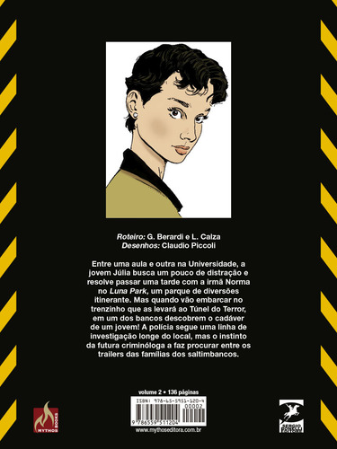 Júlia Graphic Novel - Vol. 02: O Caso Do Luna Park, De Berardi, Giancarlo / Calza, Lorenzo., Vol. 1. Editorial Mythos Editora, Capa Mole Em Português