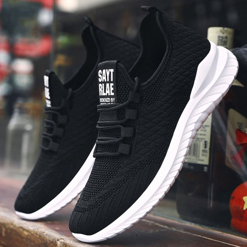 Zapatillas De Deporte For Hombre Malla Transpirable Cómodas