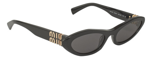 Miu Miu Mu 09ys 1ab-5s0 Oval Shape Black Gold (Usado)