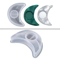 Comprar Molde De Silicona En Forma De Luna Porta Velas En Resinas