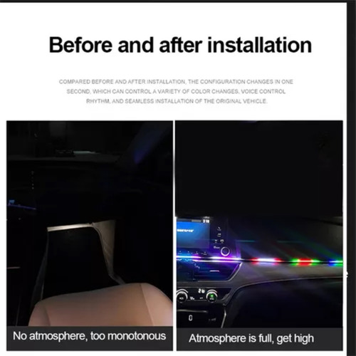 Hilo Led Tablero Luz Rgb Arcoiris Usb +bluetooth Control