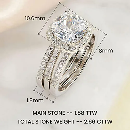 Anillo De Compromiso Ajustable Compatible Con Tamaño 4-12.