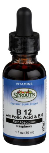 Sprouts B-12 Vitamina B6 Ácido Fólico Gotas Líquidas 30 Ml