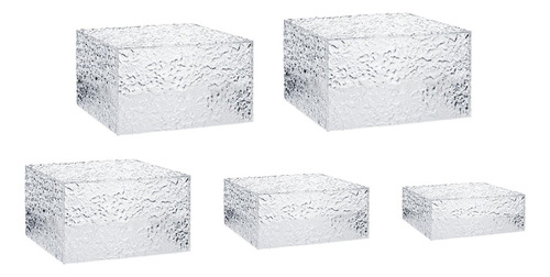 Acrylic Cube Display Box Riser For Table Display 5 Piece Set