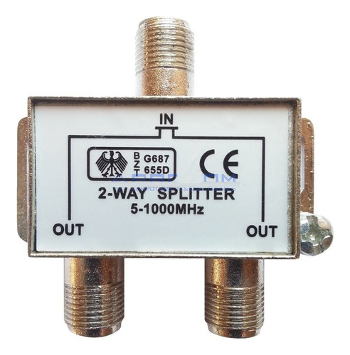 Splitter Distribuidor De Señal Coaxial 2 Vias Original