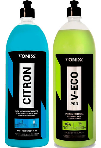 Shampoo Desengraxante Citron 1,5l + V-eco Lavagem Seco 1,5l