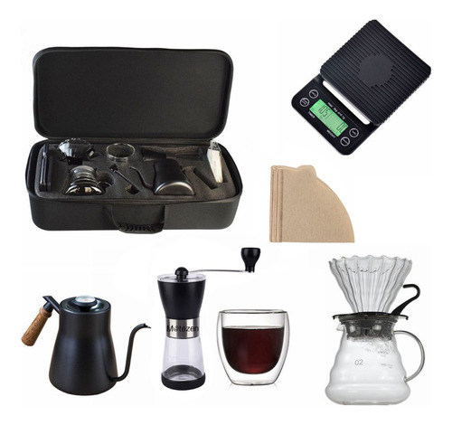 Motezen V60 Barista Mano Café Café Kit De Viaje De 7 Piezas