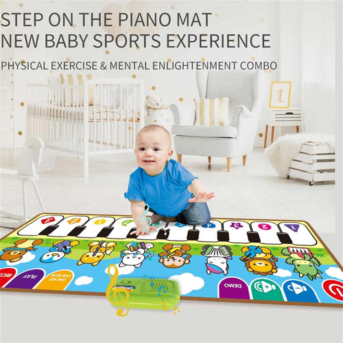 Mz Tapete De Música De Piano Para Chão, Tapete De Piano