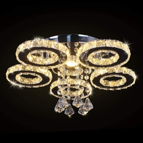 Lampara De Techo Cristal Luz Led Calida Decoracion Tong