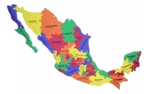 Rompecabezas Material Foamy Mapa De La República Mexicana