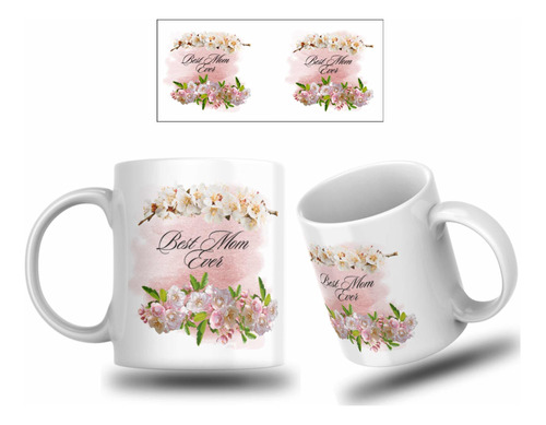 Taza Personalizada, Floral, Regalo Madre