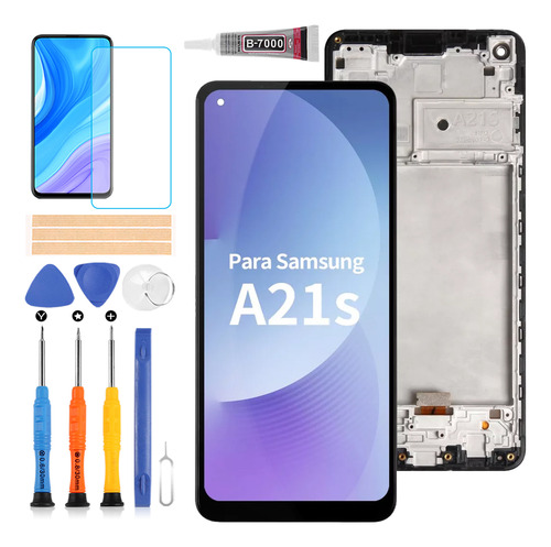 Pantalla Táctil Srjtek Para Samsung A21s Sm-a217f Con Marco