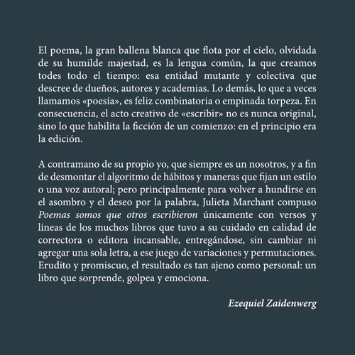 Imagen 2 de 2 de Poemas Somos Que Otros Escribieron - Julieta Marchant