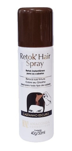 Retok Hair Spray Para Calvice E Cabelo Anaconda Cast. Escuro