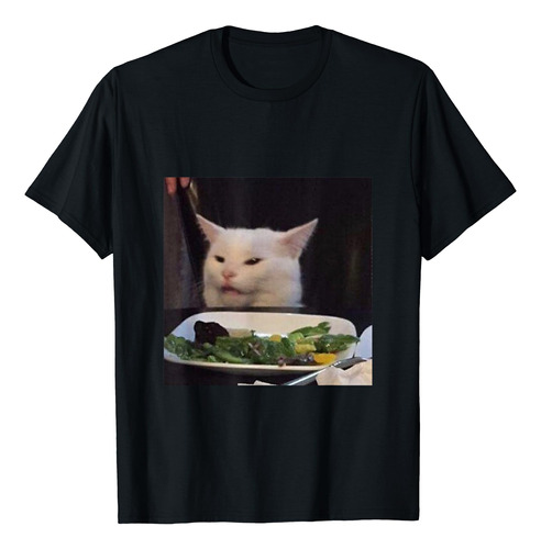 Camiseta Gato Comiendo, Playera Meme Divertida