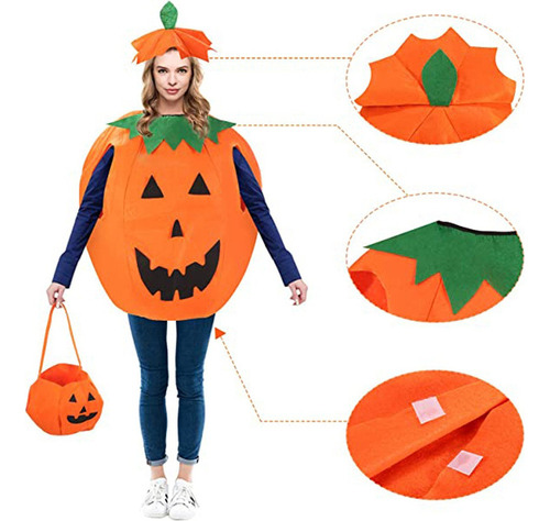 Disfraz De Calabaza For Fiestas De Halloween Y Niños Adulto2