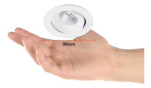 Imagen 2 de 5 de Bala Led Blanco, 6,5w, Luz Cálida, Dirigible, Interior