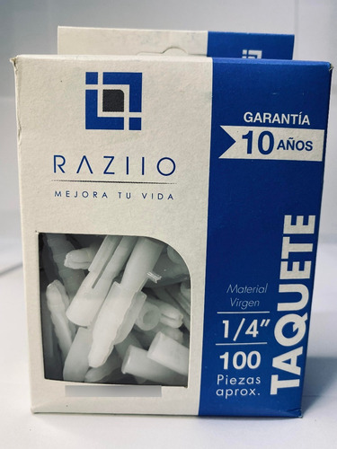 Imagen 3 de 5 de Paquete 10 Cajas Taquete Plástico 1/4 Raziio (100p Por Caja)