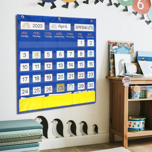 Calendario Gráfico De Bolsillo Calendario De Aula Con 89