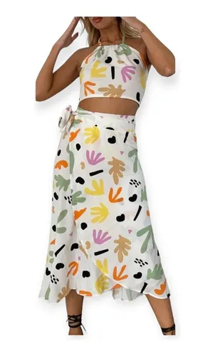 Conjunto floreado mujer sale