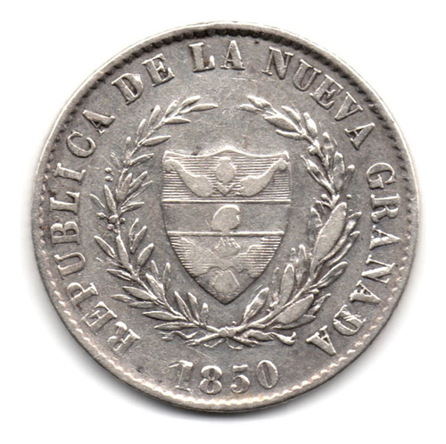 2 Reales 1850 Bogotá Nueva Granada
