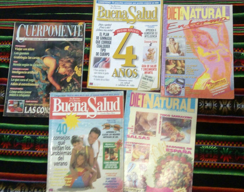 Lote 5 Revistas/ Salud, Cuerpo, Mente, Dieta