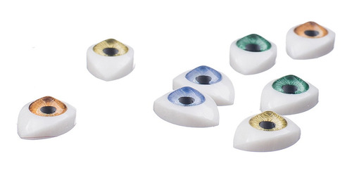 8pcs Juegos De Huecos Ojos De 4 Colores Ovales Para Muñeca
